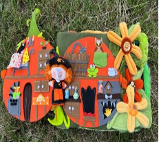 "Livre géant en tissu: une aventure d'automne avec la sorcière Grabouilla"